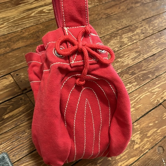 Gap Red with White Stitching Canvas Shopper Tote - Picture 4 of 5